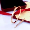 Bracelet de luxe en titane pour hommes et femmes, bijoux de mode en argent Rose et or, cadeau classique de luxe pour amis