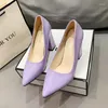 Dress Shoes Women Thin Heel Pumps Fashion Solid Color Woman Pointed Toe Slip-On Sexy High Heeled Wedding Party Big Size 43