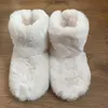 Sandales hiver pantoufle et hommes enfants épais chaussures de sol chaudes tube haut antidérapant intérieur coton bottes amoureux peluche maison chaussure 231206