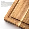 Hackblock Acacia Wood Choping Board Solid Wood Double-Sided Cheese Rectangular Cut Fruit Choping Board 231206