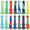 Silicone NC com ponta de quartzo de aço inoxidável Cachimbo de palha Plataformas petrolíferas Cachimbo de vidro Acessórios para fumaça Dab Rig ZZ