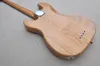 4 strängar Natural Wood Color Ash Electric Bass Guitar med 20 Frets Rosewood Freboard Red Pearl PickGuard Anpassningsbar