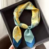 Stage Wear Casual Style Small Square Scarf Women's Silk Four Seasons Thin Windproof Neck Tie Bag Headband Everything