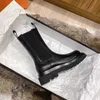 Bottes Martin Smoke pour femmes, style anglais, mi-tube, semelles épaisses simples, avec hauteur intérieure surélevée, bottes courtes Chelsea, automne-hiver