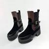 Bottes mi-longues de créateur Antidérapantes Résistantes à l'usure Cuir souple Confortables aux pieds À la mode Polyvalentes Vente classique et intemporelle