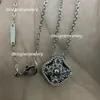Gold Chain Clovers Designer halsband smycken kvinnor mode svart vit röd grön blomma hänge smycken diamant diamantmamma klöver halsband