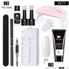 Nail Art Kits Gel Set 6W Led Lamp Fl Manicure Quick Extension Kit Building Polygels For Nails Tool Kitnail Drop Delivery Health Beaut Dhgvw