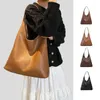 Sacos de noite Vegan PU Couro Ombro Mulheres Vintage Versátil Luxo Designer Bolsas Moda Feminina Simples Grande Capacidade Sacola