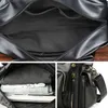Duffel väskor män reser väskor hög kvalitet pu läder handväskor avslappnad vintage axel väska bärbara väskor svart brun bagage handväska xa226m 231207