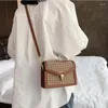 Sacs de soirée Plaid PU Cuir Bandoulière Pour Femmes 2023 Luxe Vintage Épaule Messenger Petit Sac Femme Tendance Voyage Sacs À Main Bourse