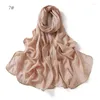 Scarves Wrinkled Silk Brocade Pack Golden Edge Pure Color Scarf Indonesian Malay Headcloth Fashion Shawl Summer Plain