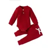 Conjuntos de roupas infantis bodysuits outono inverno bebê de manga comprida macacão para meninos e meninas roupas de bebê de duas peças conjunto nascido macacão