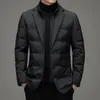 Herren Daunenparkas 2023 Ankünfte Business Casual Anzugjacke Erstklassiger Luxus 90 Weiße Ente Ultraleichter gesteppter Herrenmantel 231207