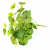 Fleurs décoratives simulation de plante verte plante plastique grand 7 fourche 35 feuilles de maison de jardin à la maison décoration artificielle de patate douce et fleur d'eau froide