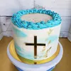 Feestelijke Benodigdheden Christian Cross Cake Topper Acryl Decoraties Baby Doop Heilige Communie Thema Party Decor Leveranties