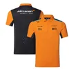 Męskie koszulki T-shirty 2023 Summer Nowy kombinezon F1 McLaren Racing Team Ten sam krótki rękaw Polo Szybki wysuszający oddychający ftsZ