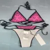 Women String Bikini Sexy v Neck Push Up Bikini Ladage Breaks مجموعة الفتيات المطبوعة على الشاطئ