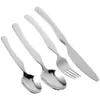 Servis uppsättningar bordsartiklar rostfritt stål gafflar metall barn kit bärbar plattvaror bestick baby western silverware