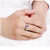 2ct Round Moissanite Male Wedding Ring White Gold 18k Men's for Engagement