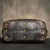 Duffel Bags Zrcx Crazy Horse äkta läder män resväska riktig läder reser duffel vintage stor helgväska manlig luuage handväska duffel 231207