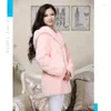 Cappotto da donna in pelliccia rosa da donna inverno 2023 in capispalla femminile giacca in peluche con cappuccio da donna finta donna soffice