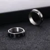 Designer Mode Angst Zappeln Edelstahl Spinner Ringe für Männer Männlich Schwarz Drehen Ring für Frauen Anti Stress Zubehör Schmuck geschenk