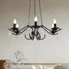 Crystal Black Chandeliers Light Fixtures for Dining Room Over Table 6-Lights Farmhouse Rustic Candle Chandelier for Kitchen Living Room Hallway Foyer Bedroom