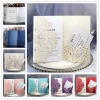 Glittery Wedding Invitation Cards Kits Spring Flower Laser Cut Pocket Bridal Invitation Card For Engagement Graduate Birthday Party Invites