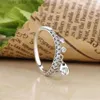 Solitaire Ring High Quality 925 Sterling Silver Pan Classic Bow Ring With Original Heart Woman Jewelry Gift YQ231207