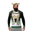Męskie swetry w brzydkim świątecznym swetrze 3D Elk Print z kapturem dzianin men harajuku jumper pullover unisex dzianinowe zimowe ubrania