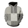 Herenhoodies Casual mode kleuraanpassing bedrukte hoodie met lange mouwen Herensweatshirts zonder capuchon