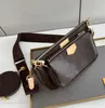 Promotionele korting damestas Designer handtas portemonnee met doos schoudertassen drie in één luxe mode bloemen letters