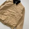 Carharts Jacket Designer Mens lexts Vintage Washed Canvas Jacket Pullover Coat Label Neck Woolen Outwear Carharts 893