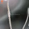 Latest Design Fashion Jewelry 925 Sterling Silver 6mm Iced Out Vvs Moissanite Necklace Hiphop Franco Chain with Diamonds Clasp