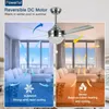 Chandeliers With Light Remote Control Modern LED Chandelier Fan Small Bling Cover 4 Stainless Steel Blades For Living Room Be