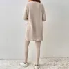 Damen Zweiteilige Hose Wepbel Spitze Nähte T-Shirt Tops Frauen Outfits Skinny Hosen Kleidung Langarm Top Herbst Pyjamas Anzug
