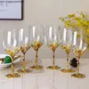 Muggar Emalj Crystal vinglas Set Cup Goblet Drinking Glasses Drinkware Decorative Red Cocktail Present 231207