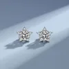 Högkvalitativ passdiamanttestare Moissanite örhängen 925 Sterling Silver Fine Jewelry Star Stud for Girl Gift