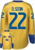 2016 World Cup Team Sverige Hockey Jerseys Lundqvist Markstrom Ekman Larsson Sedin Eriksson Steen Backstrom Silfverberg Custom Hockey Jerseys