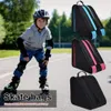 Skate acessórios viagem patinação no gelo mochila crianças respirável patins sapatos saco de armazenamento de patinação artística com laterais malha bolsos bolsa 231206