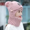 Basker Winter Woolen Hat Scarf Mask One Piece Men's and Women's Warm Ear Protection Sticked Windproof Riding Lei Feng