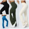 Lu Lu Pant Lemon Align Calça feminina 4 vias stretch controle de barriga treino corrida sino bottom leggings longo bootleg academia flare calças femininas yoga roupas esportivas