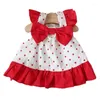 Dog Apparel Red Fashion Sweet Princess Skirt Pet Clothing Dot Dress Dogs Clothes Cat Small Print Cute Thin Summer Puppy Dresses