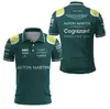 T-shirts pour hommes Polos pour hommes Aston Martin 14 Alonso Driver 2023 F1 Team Racing Sports Polo Fans Green Az02