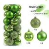 Juldekorationer Julboll Ornament 6cm plastparty Pendant Set Electropating Pink Green Chult Tree Decoration For Home Xmas 2024 231207