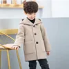 Abrigo Chaqueta de lana de invierno para niño 2023 Versión coreana Moda Engrosamiento Guapo Longitud media Mantener abrigado Ropa informal para niños 231207