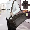 Duffel Bags Crazy Horse Leather Folding Suit Bag Man Business Travel Bag With Shoe Pocket Clothes Cover Luggage Duffel Bag Man Bag For Suits 231207
