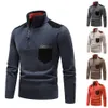 Designer Sweater Men Winter New Top Standing Neck Thickened Sweater Pullover Knitwear Plus Size Men's 646