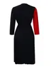 Casual Kleider LW Plus Größe Mode Frauen Tuch 2023 Herbst Elegante Revers Büro Damen Tunika Business Arbeit Eine Linie Rock midi Kleid