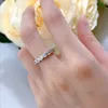 2023 Choucong Brand Wedding Rings Deluxe Jewelry 925 Sterling Silver Round Cut White Topaz CZ Diamond Gemstones Handmade Women Engagement Band Ring Gift
